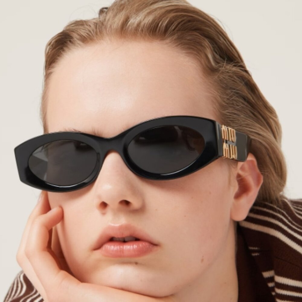 Miu Miu Sunglasses - Black - SMU 11W - Hand Made In Italy